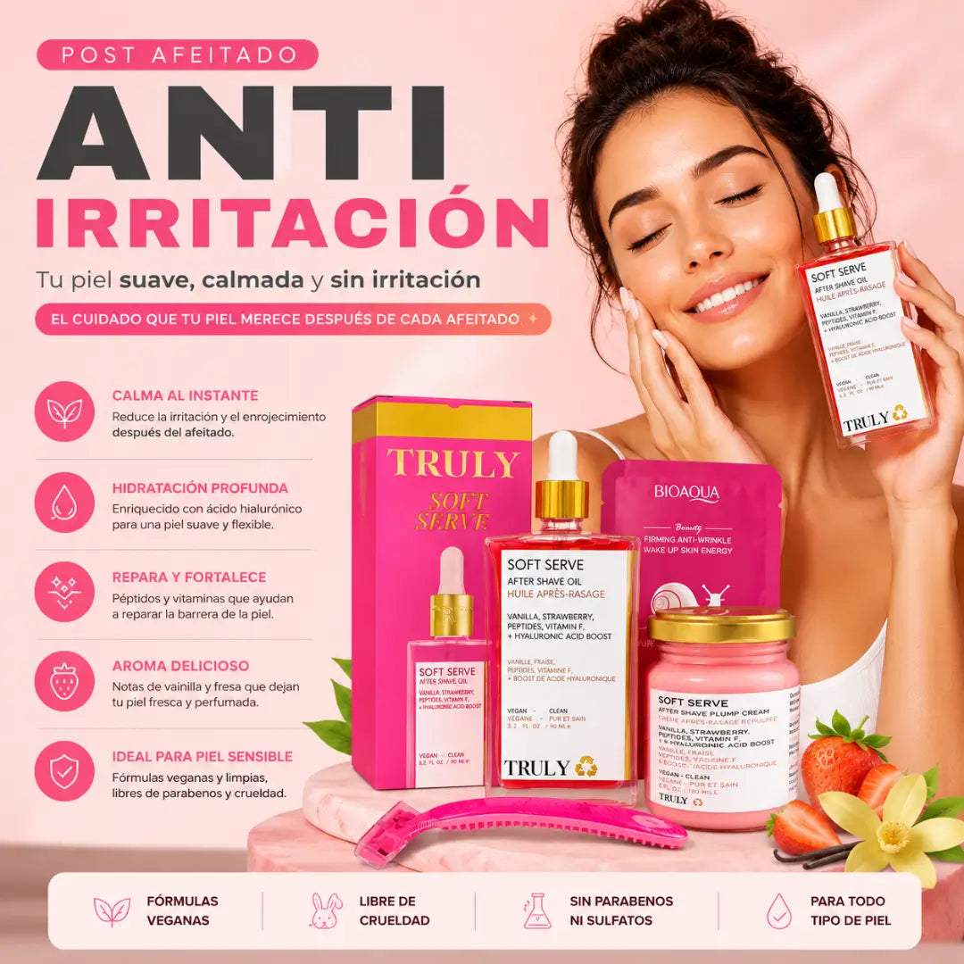 Combo Truly — Calma la irritación post-afeitado 🌸🎁