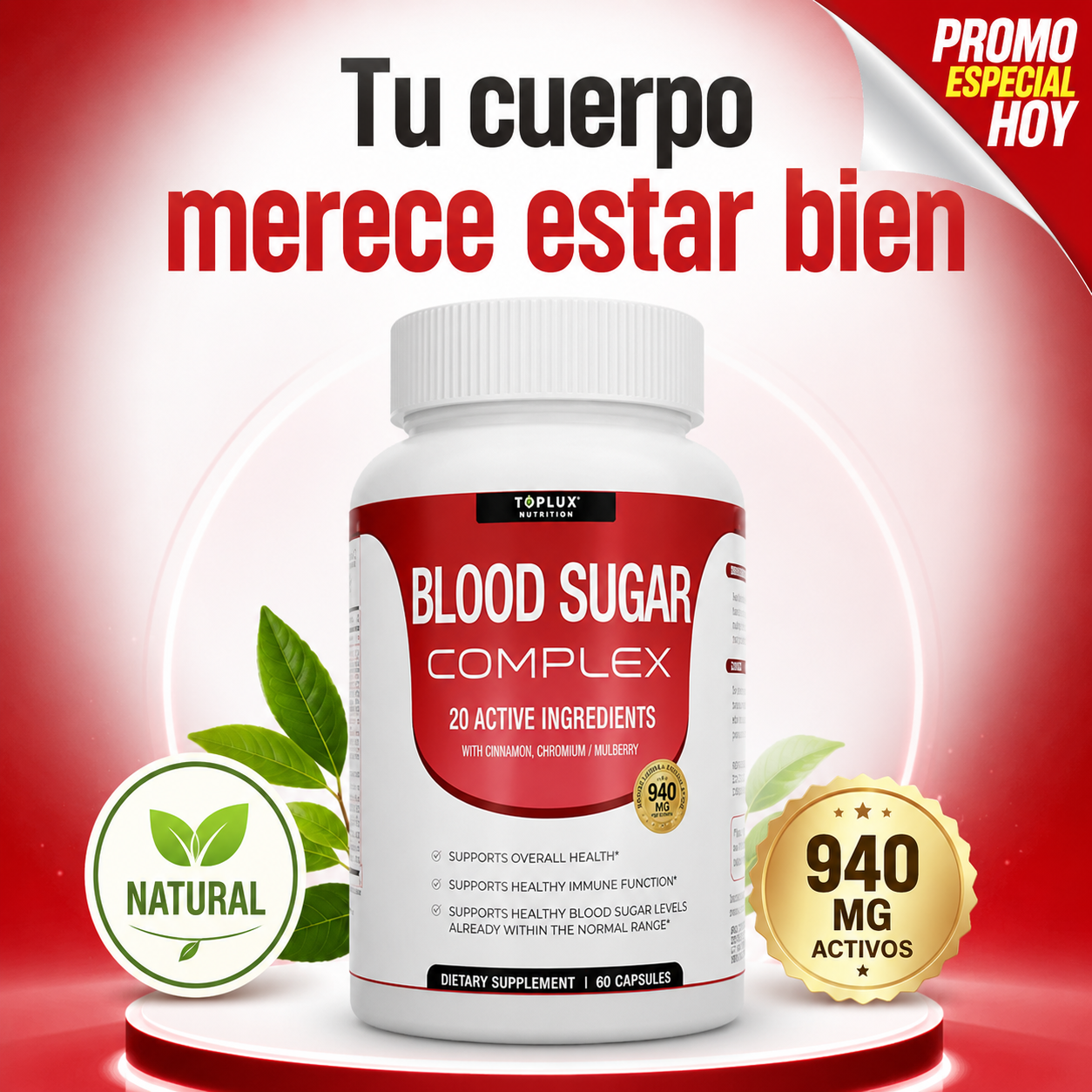Blood Sugar Complex — El apoyo natural que tu cuerpo estaba pidiendo ♥️⚡