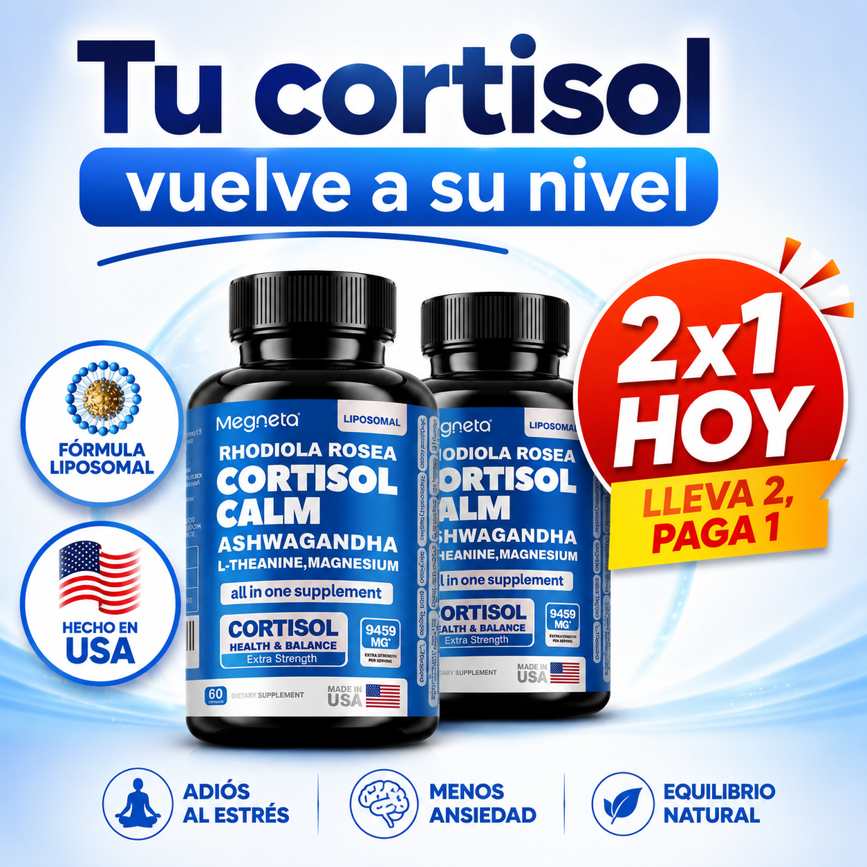 Cortisol Calm | Recupera tu calma y equilibrio natural 💙⚡