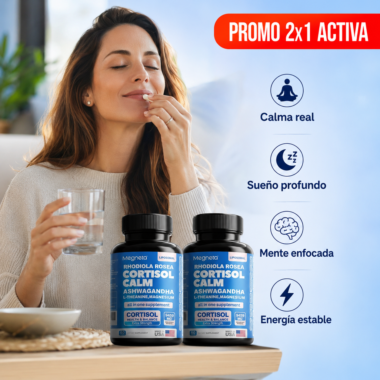 Cortisol Calm | Recupera tu calma y equilibrio natural 💙⚡