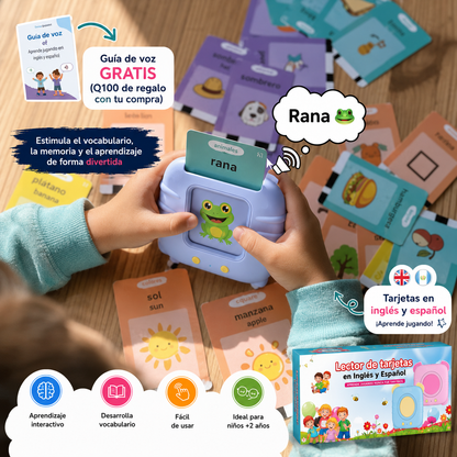 Lector de Tarjetas Educativas para Niños | Estimula el Aprendizaje Temprano 🧩👨‍👩‍👧‍👦