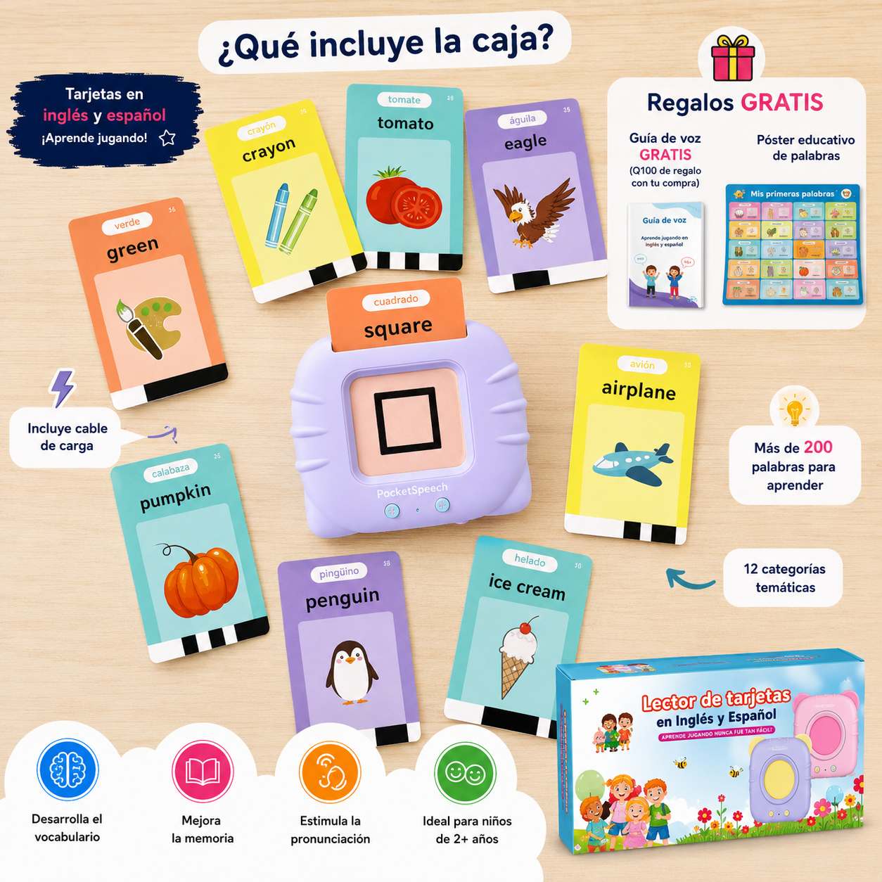 Lector de Tarjetas Educativas para Niños | Estimula el Aprendizaje Temprano 🧩👨‍👩‍👧‍👦